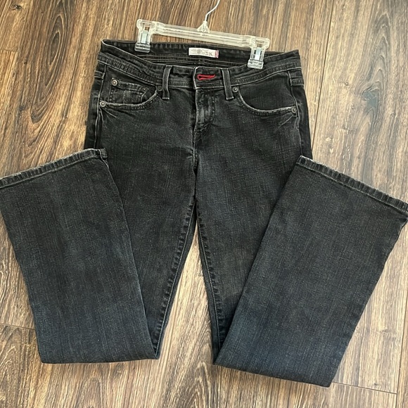 Levi Vintage women’s Super low boot cut black 518 jeans size 7 junior - Picture 5 of 9